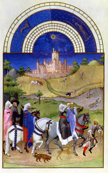Facsimile of August: Hawking by Limbourg Brothers