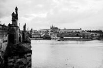 Prague Castle from Charles Bridge by Víctor Bautista