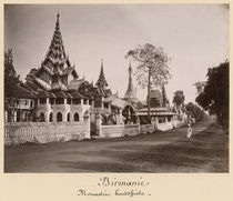 Wayzayanda monastery and pagodas at Moulmein by Philip Adolphe Klier