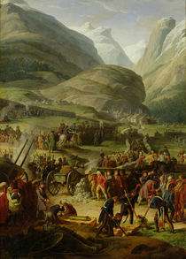 The French Army Travelling over the St. Bernard Pass at Bourg St. Pierre von Charles Thevenin