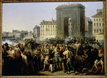 Battle at the Porte Saint-Denis von Hippolyte Lecomte
