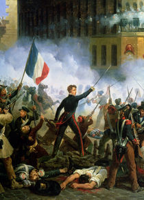 Battle in the Rue de Rohan von Hippolyte Lecomte