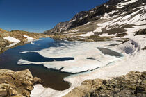 Mountain Lake with snow in summer von Werner Roelandt