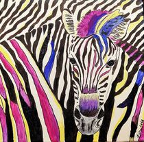 Zebra Pop-Art von Aline Stöger