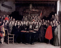 The Swearing of the Oath of Ratification of the Treaty of Munster by Gerard ter Borch or Terborch