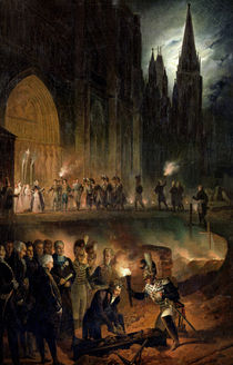 Transferring the Bones of the Royal Family to the Church of St. Denis by Francois Joseph Heim