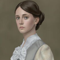 Classic studio portrait of  a Victorian young woman. von Luigi Petro