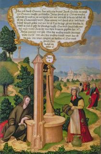 Christ and the Woman from Samaria at Jacob's Well by Matthias Gerung or Gerou