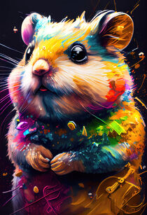 süßer Pop Art Hamster by Thomas Demuth