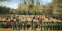 Procession in St. Mark's Square von Gentile Bellini