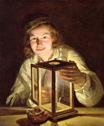 The Young Stableboy with a Stable Lamp by Ferdinand Georg Waldmuller