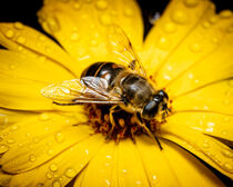Calendula Bee by snowwhitesmellscoffee