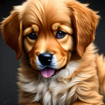 Golden retriever puppy. by Luigi Petro