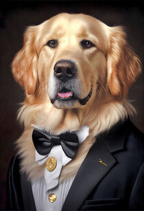 Hund im eleganten Anzug by Matthias Hauser