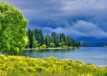 Scenic view of Lake Wanaka by digitly