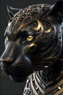 'Black Golden Panther No2' von mutschekiebchen
