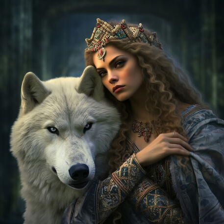 Fantasy-woman-with-wolf-02