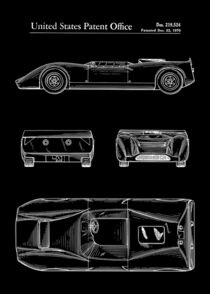 Vintage Car Racing Patent by Sam Kal