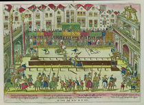 Tournament during which Henri II  by Franz Hogenberg
