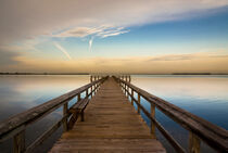 Florida Gulf Coast, Terre Ceia Bay. Sunrise on the pier. Richard Duval / Danita Delimont by Danita Delimont