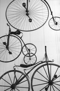 Lucerne, Switzerland bicycle display at Swiss Transport Museum. Walter Bibikow / Danita Delimont. von Danita Delimont