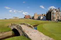 Golfing the Swilcan Bridge at 18th hold, St Andrews Old Golf Course, Scotland Bill Bachmann / Danita Delimont by Danita Delimont