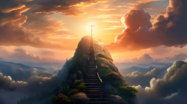 Olli77-a-man-is-walking-up-a-stairway-to-heaven-dot-a-stone-stairc-5e2e9695-489c-4fc4-b0d0-a83d6f5c3887