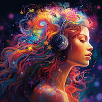 Beautiful Woman with Headphones by Patrick Schäfer