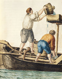 Boatmen Pouring Fresh Water into the Pipelines  by Jan van Grevenbroeck