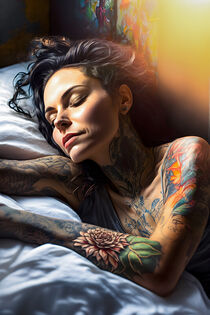 Sleeping Tattoo Woman by mutschekiebchen