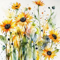 'Sonnenblumen ' von Sabine Schemken
