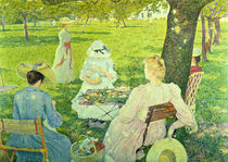 Family in the Orchard von Theo van Rysselberghe