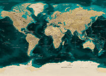Detailed political world map by Sam Kal