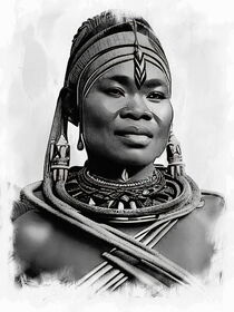 Portrait of Huli Wigmen tribe woman by Luigi Petro