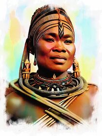 Portrait  of Huli Wigmen tribe woman von Luigi Petro