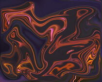 Abstrakte wellenartige Muster in violett und orange. by other-view