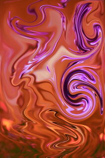 Abstrakte wellenartige Muster in violett, orange und braun. by other-view