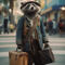 'Cunning Raccoon on the Street LA - Listiger Waschbär auf der Straße LA' by Erika Kaisersot