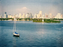 Vintage Miami Skyline 2 by Phil Perkins