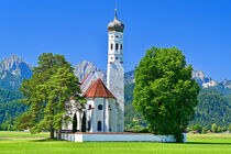 Kirche St. Coloman bei Schwangau/Füssen im bayerischen Allgäu in den Alpen von Heiko Esch