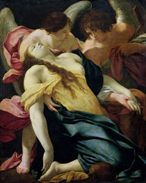 Mary Magdalene Carried by Angels  by Simon Vouet