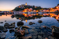 Das schöne Vrbnik am Morgen. Insel Krk Kroatien