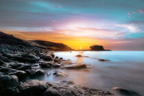 Sonnenaufgang an einem Strand auf Fuerteventura, Steine von jan Wehnert
