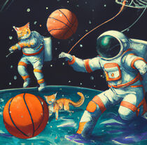 Astronaut Basketball with Cats 1.0 by Dominik Brandauer