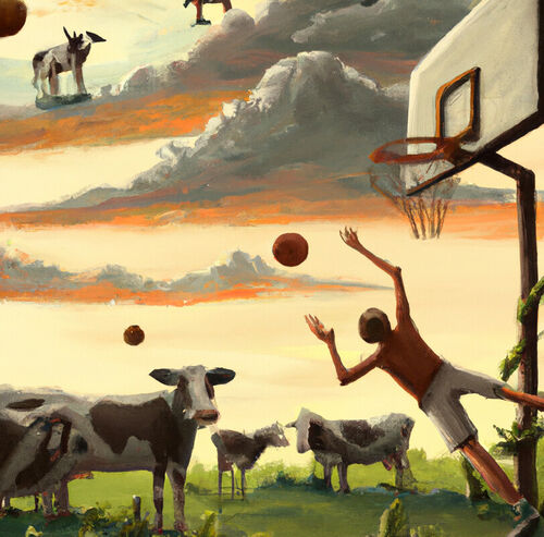 Basketball-with-cows-in-air-digital-art
