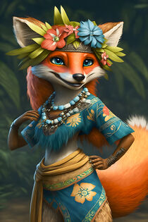 Hawaiian Fox Girl by mutschekiebchen
