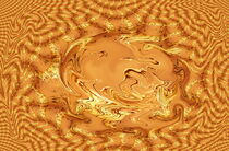 Abstrakte wellenartige Muster in goldfarben, braun und gelb. by other-view