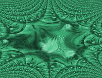 Abstrakte wellenartige Muster in grün und weiß.