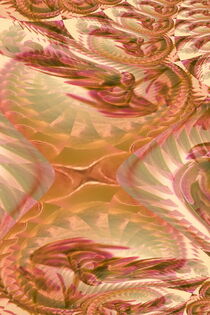 Abstrakte wellenartige Muster in pink, gelb, weiß und grün. by other-view