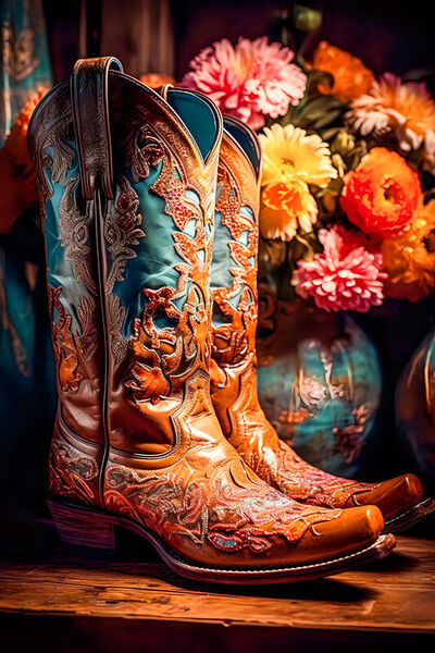 Flowery-cowboy-boots-druckdatei